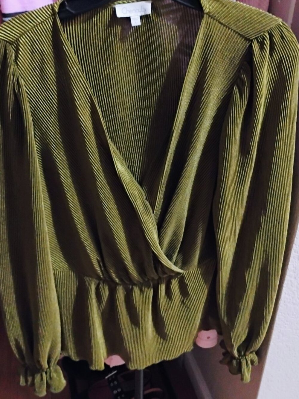 Faux wrap blouse
